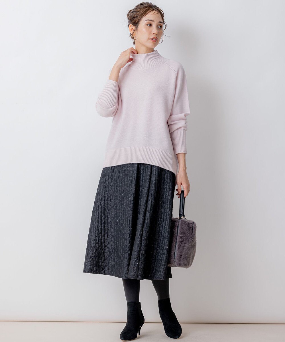 組曲 【8色展開・WEB限定】ウールカシミヤミックス ハイネック ニット 