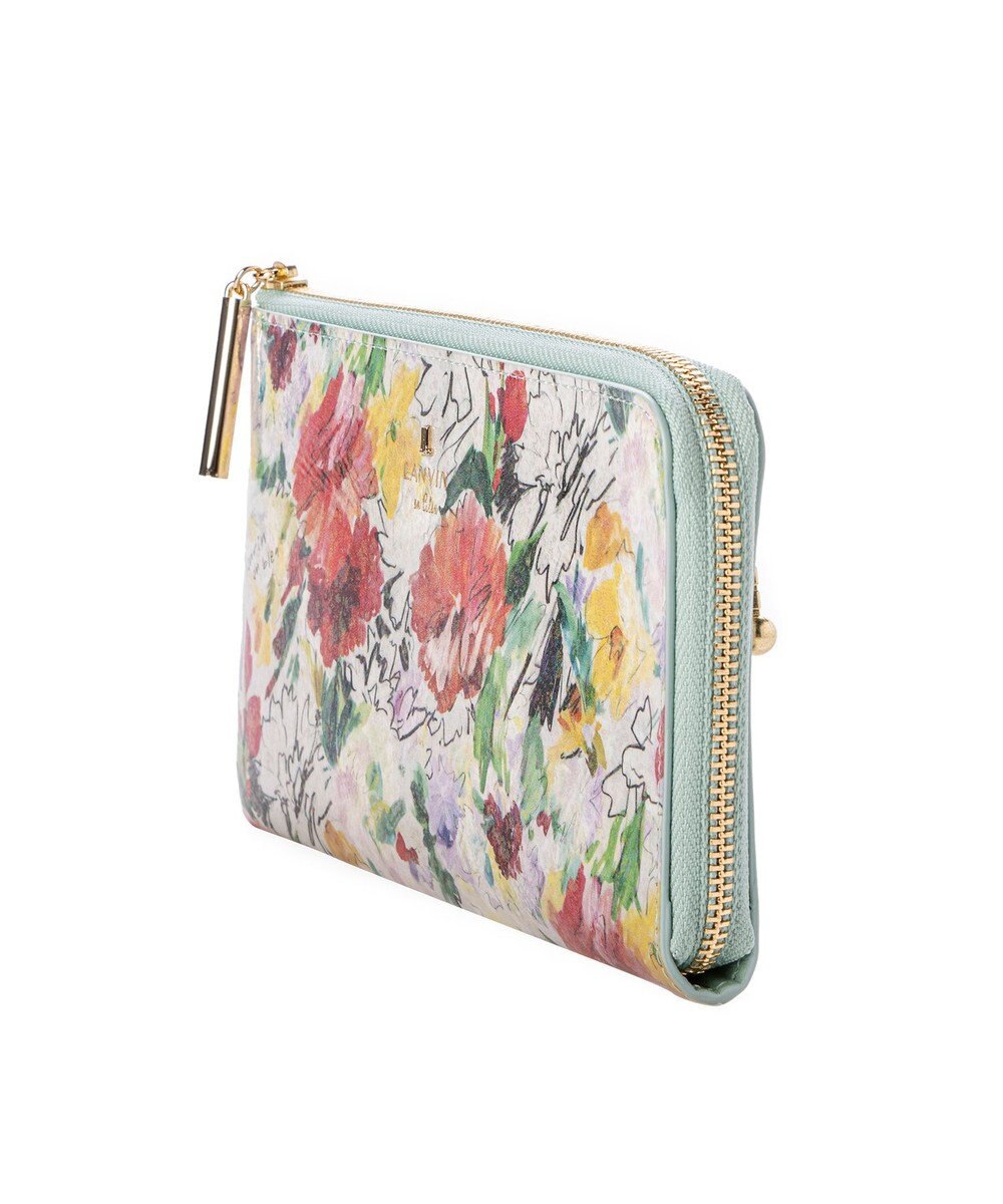 LANVIN en Bleu アクアレル Lファスナー長財布 