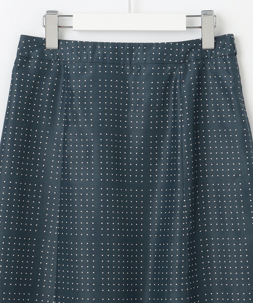 J.PRESS LADIES L 【洗える】ブロックドットプリント フレアー スカート 