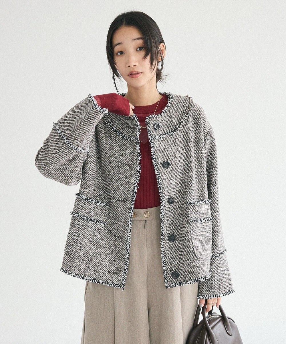 CRAFT STANDARD BOUTIQUE ツイードフリンジジャケット 