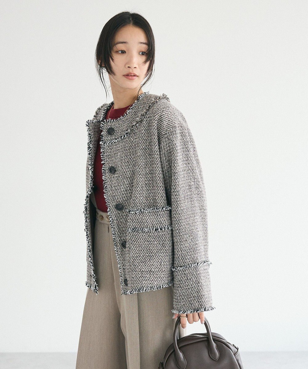 CRAFT STANDARD BOUTIQUE ツイードフリンジジャケット 