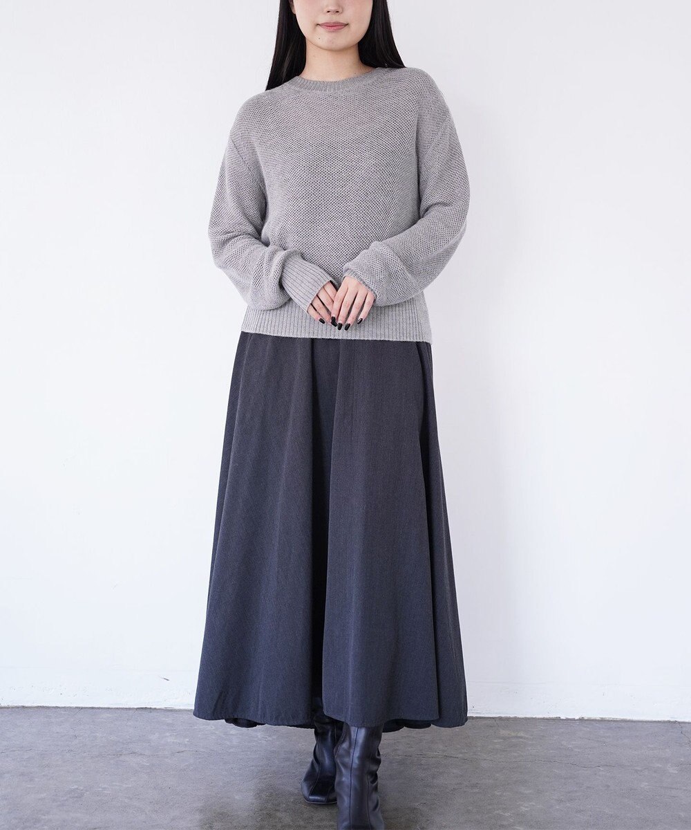 TOQUE 〈大草直子さんアドバイザー〉ベビーアルパカ×シルクハニカムニットトップス 