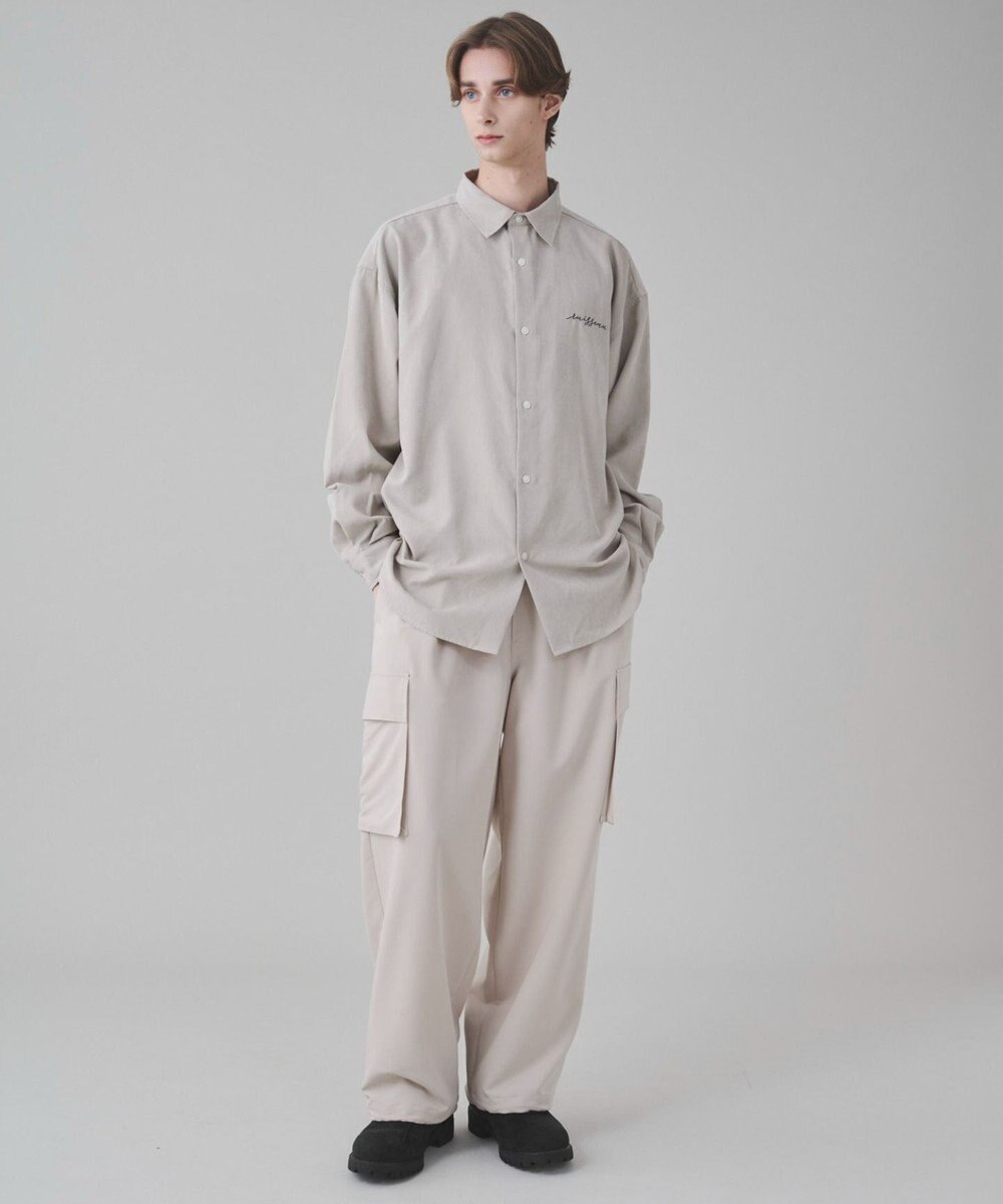 WEGO 【ユニセックス着用ITEM】フィブリルワンポイントBIGシャツ（長袖） 