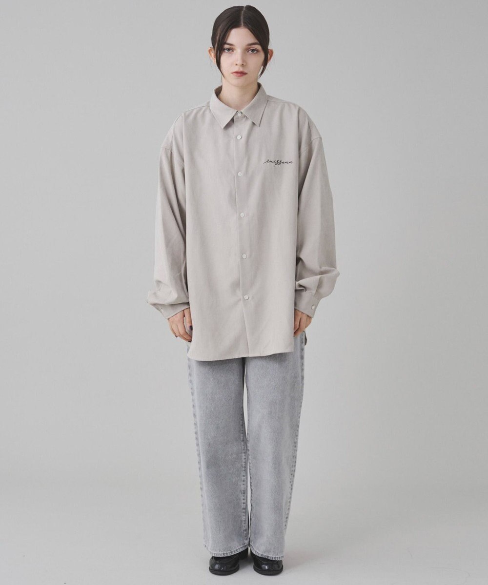 WEGO 【ユニセックス着用ITEM】フィブリルワンポイントBIGシャツ（長袖） 