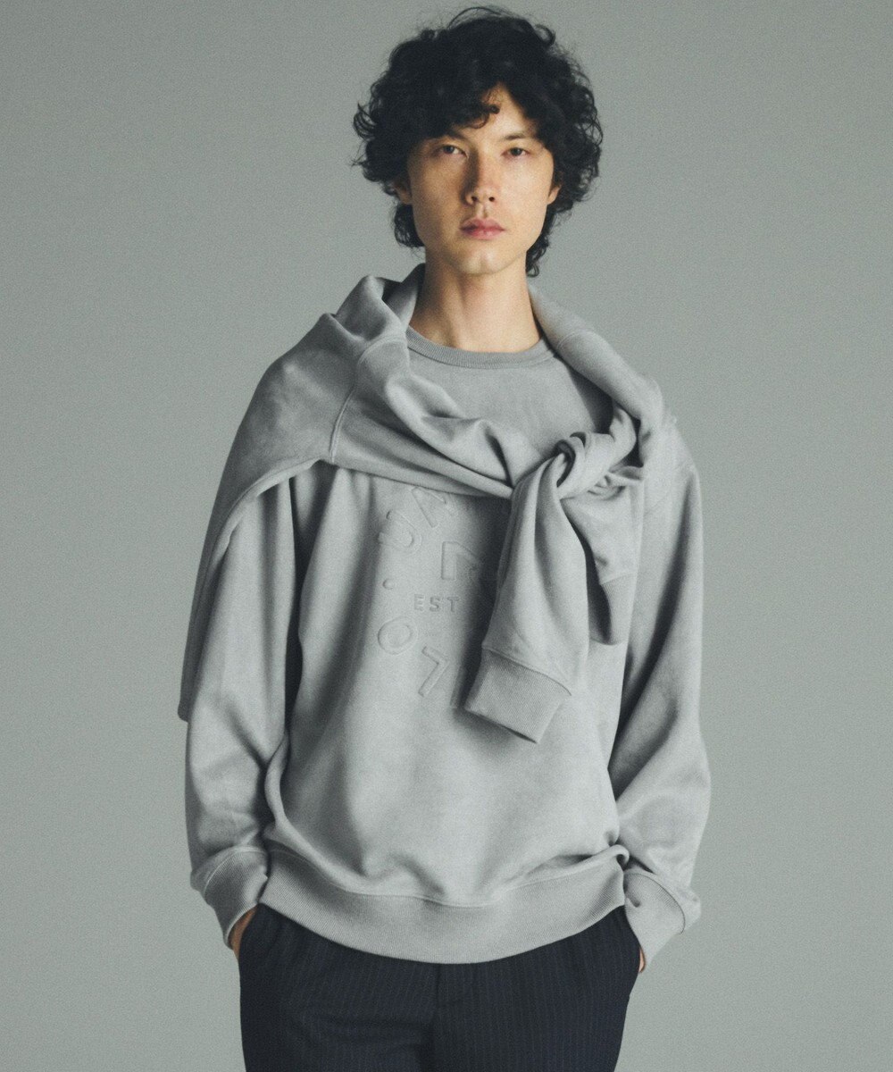 UNFILO MENS 【男女兼用】クリーンスエード エンボスロゴ クルー 