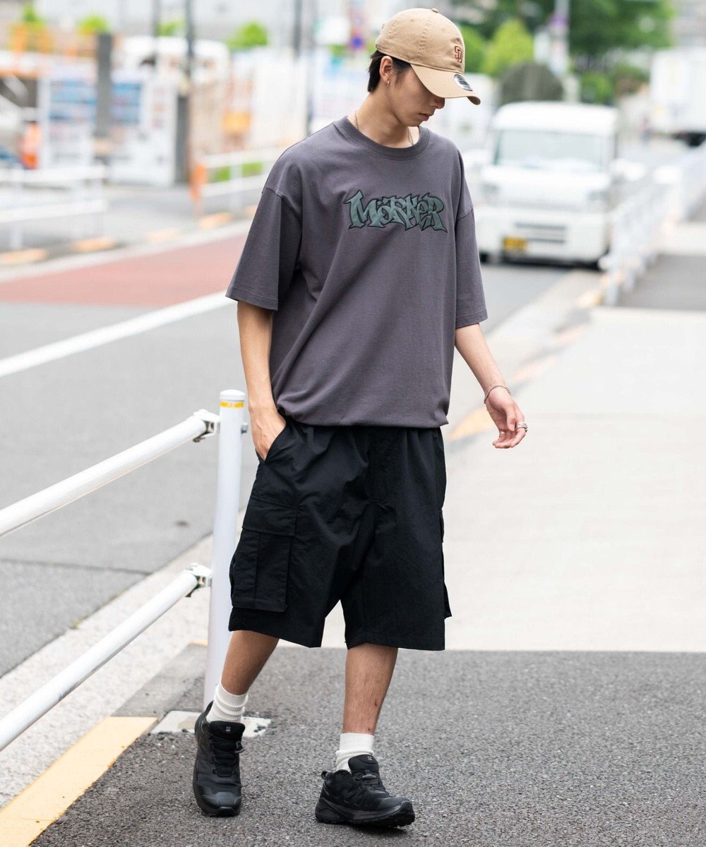 WEGO 【撥水/速乾/ウエストゴム/ユニセックス着用ITEM/MLサイズ展開】ナイロンイージーバギーカーゴショーツ 