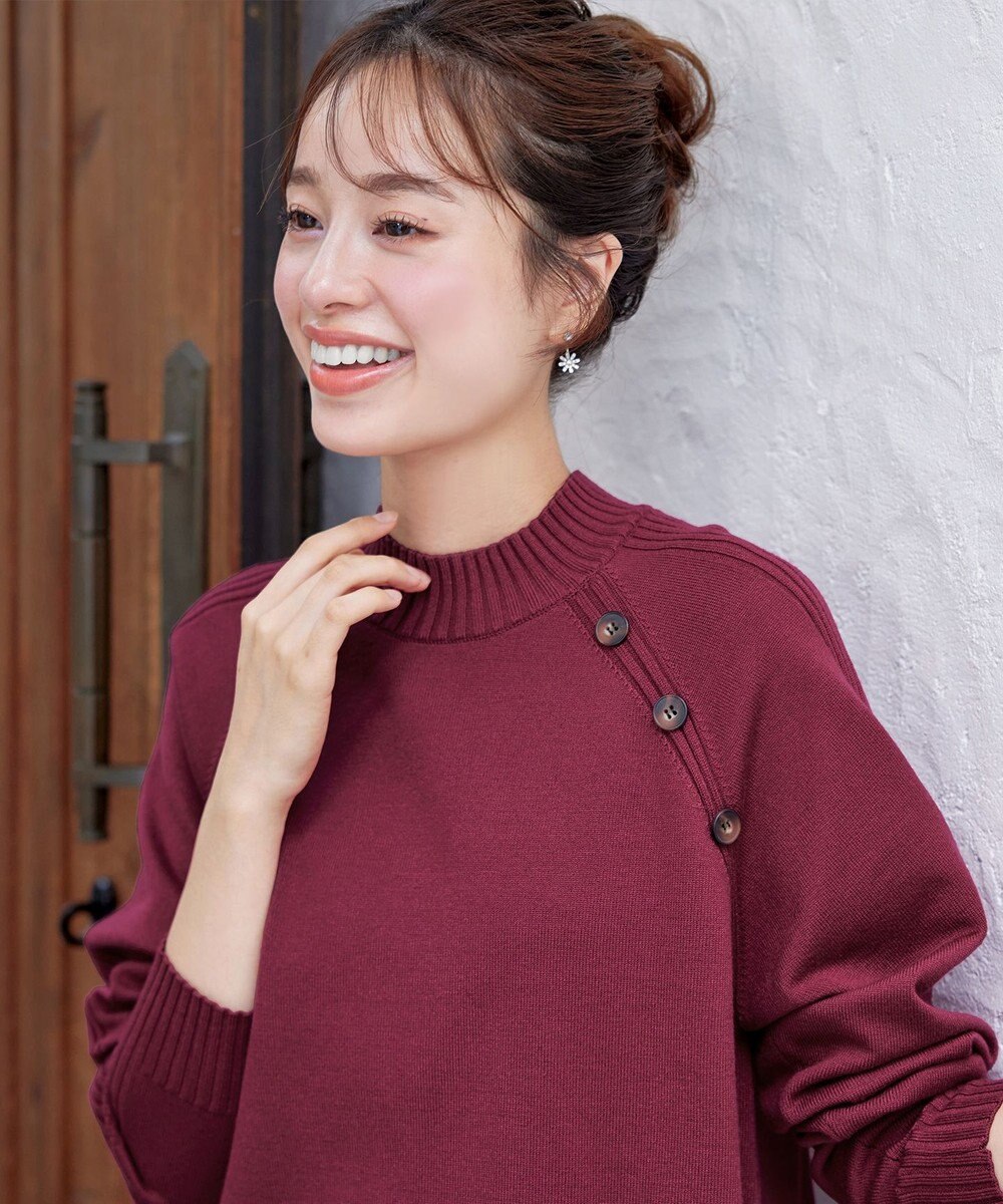 Tiaclasse 【安田美沙子さん着用・選べる2type・新色追加】ボタンニットチュニック 