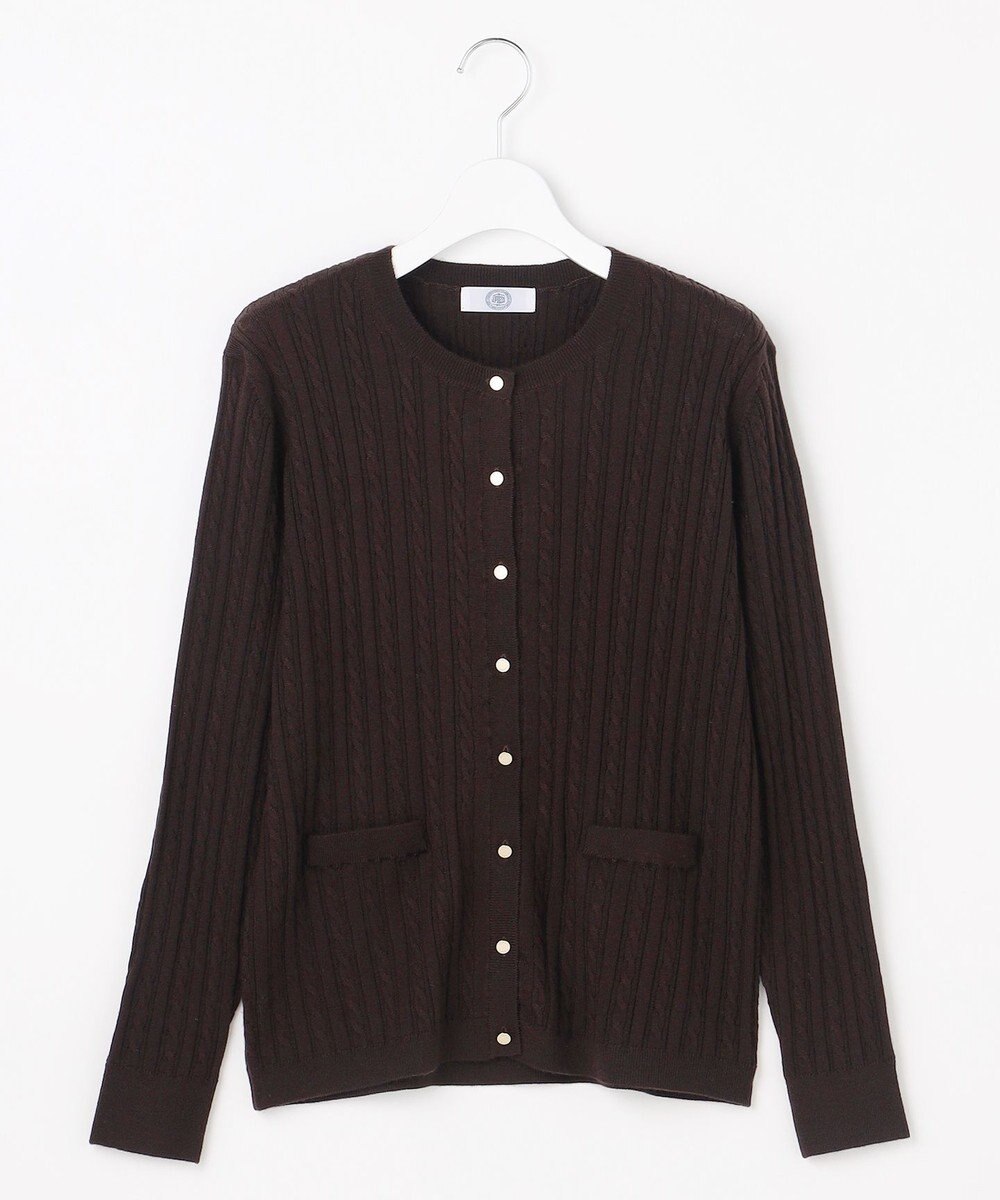 J.PRESS LADIES L KNIT BASIC クルーネック カーディガン 