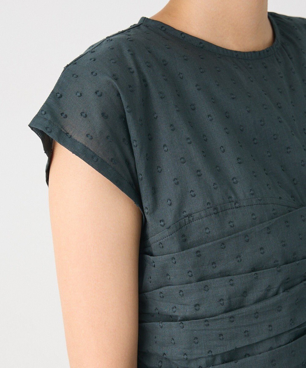 CRAFT STANDARD BOUTIQUE インド綿ドット刺繍ブラウス 