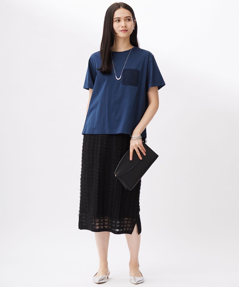 自由区 S 【カタログ掲載・洗える】クロッシェポケット Tシャツ 