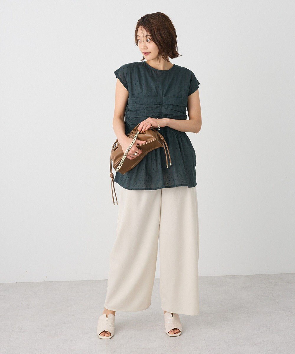 CRAFT STANDARD BOUTIQUE インド綿ドット刺繍ブラウス 