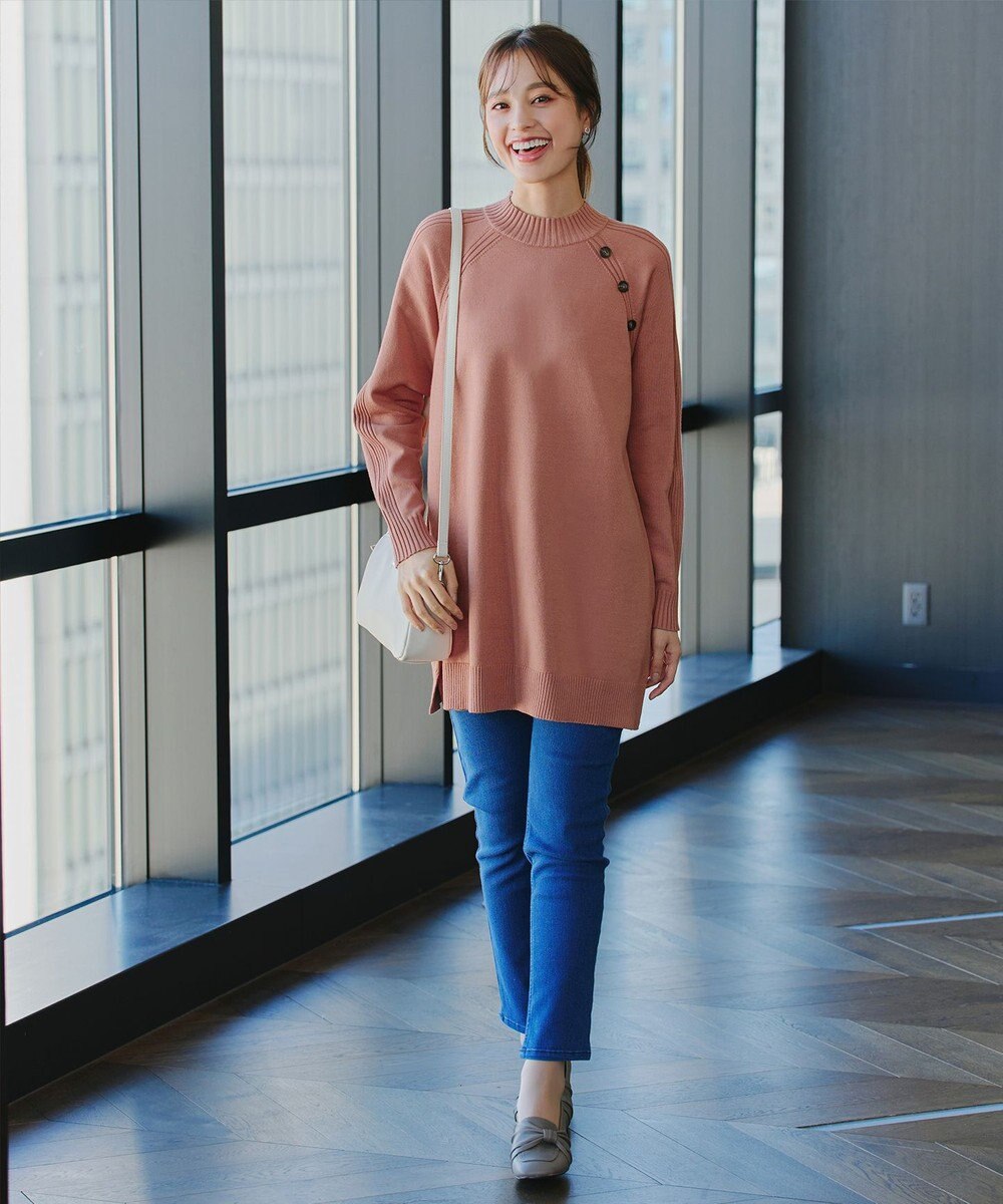 Tiaclasse 【安田美沙子さん着用・選べる2type・新色追加】ボタンニットチュニック 