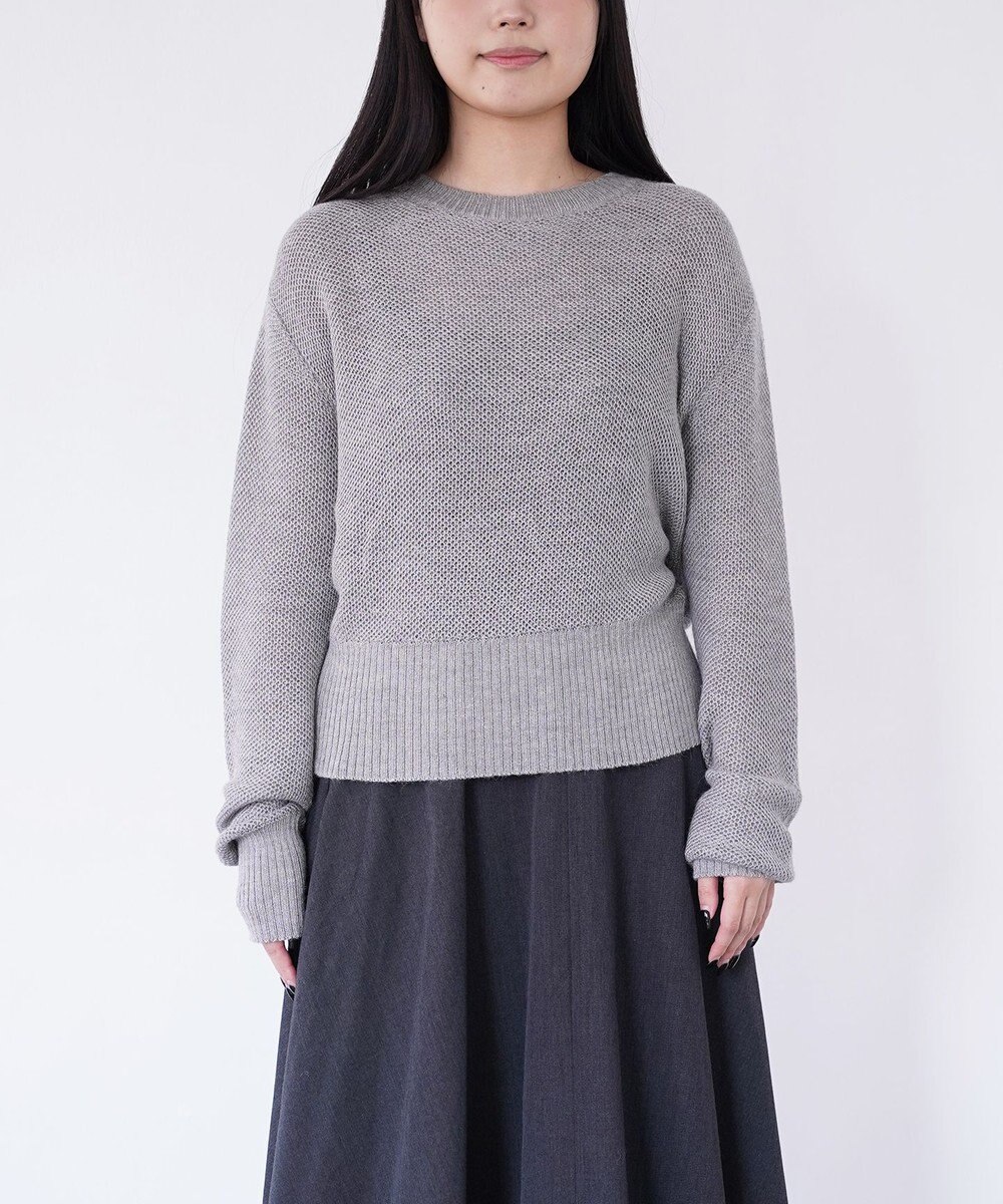 TOQUE 〈大草直子さんアドバイザー〉ベビーアルパカ×シルクハニカムニットトップス 