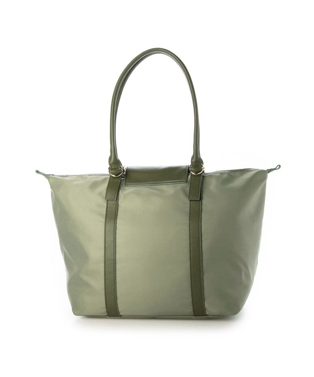 UNBILLION ペルケ perche / ナイロン×牛革かぶせジェムストーントートバッグ 