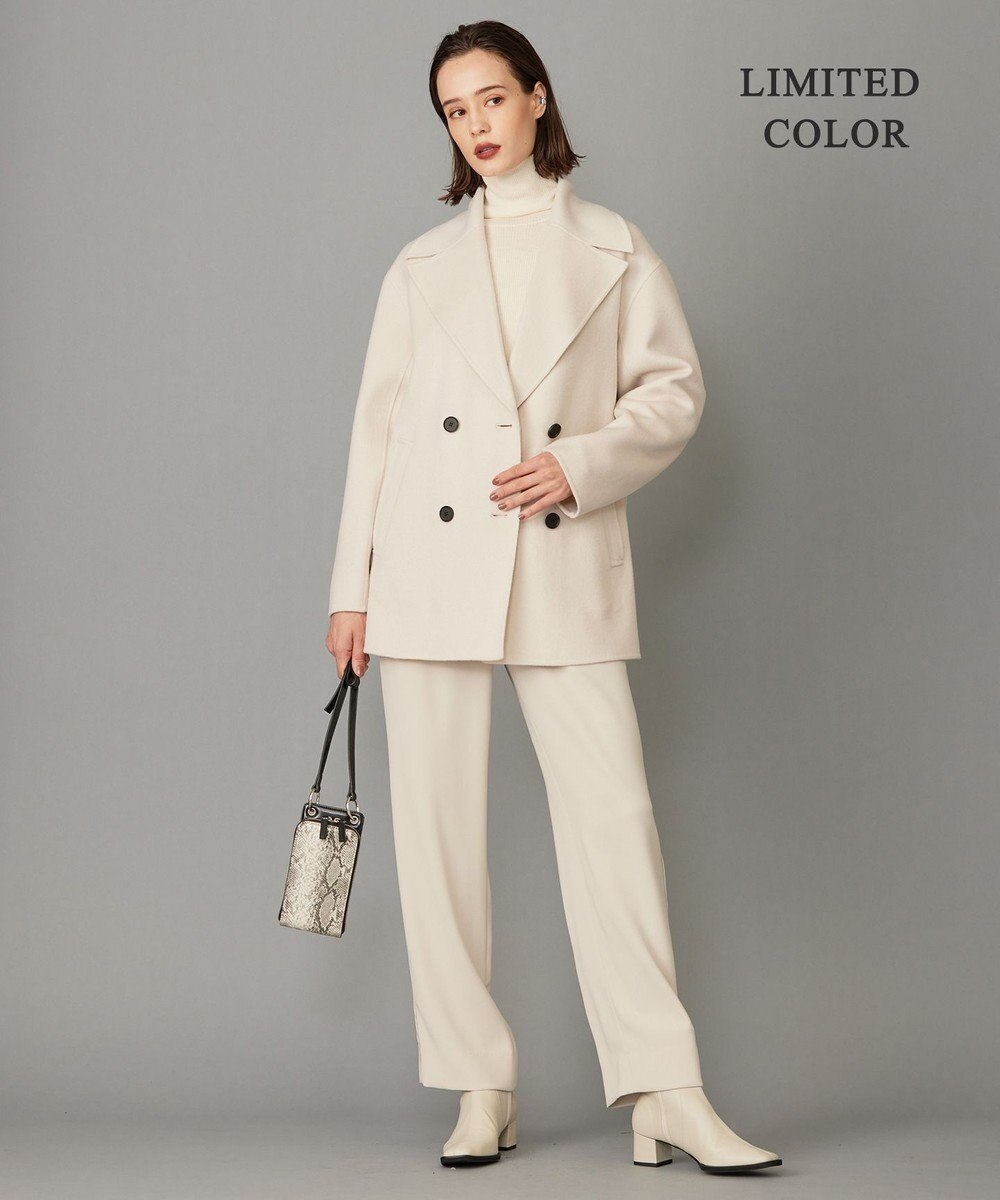 ICB L 【WEB限定カラーあり・洗える】 ライトダブルクロス ストレートパンツ 