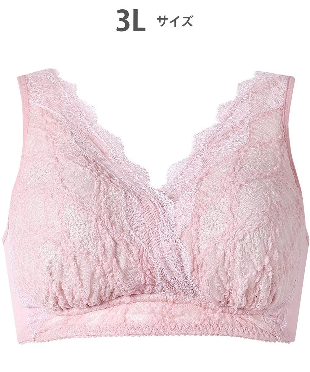 WACOAL 【ナイトアップブラ】 ノンワイヤー ナイトブラ 綿混 就寝時用 3Lまで対応 大きいサイズ レディース BXB168 /ワコール 