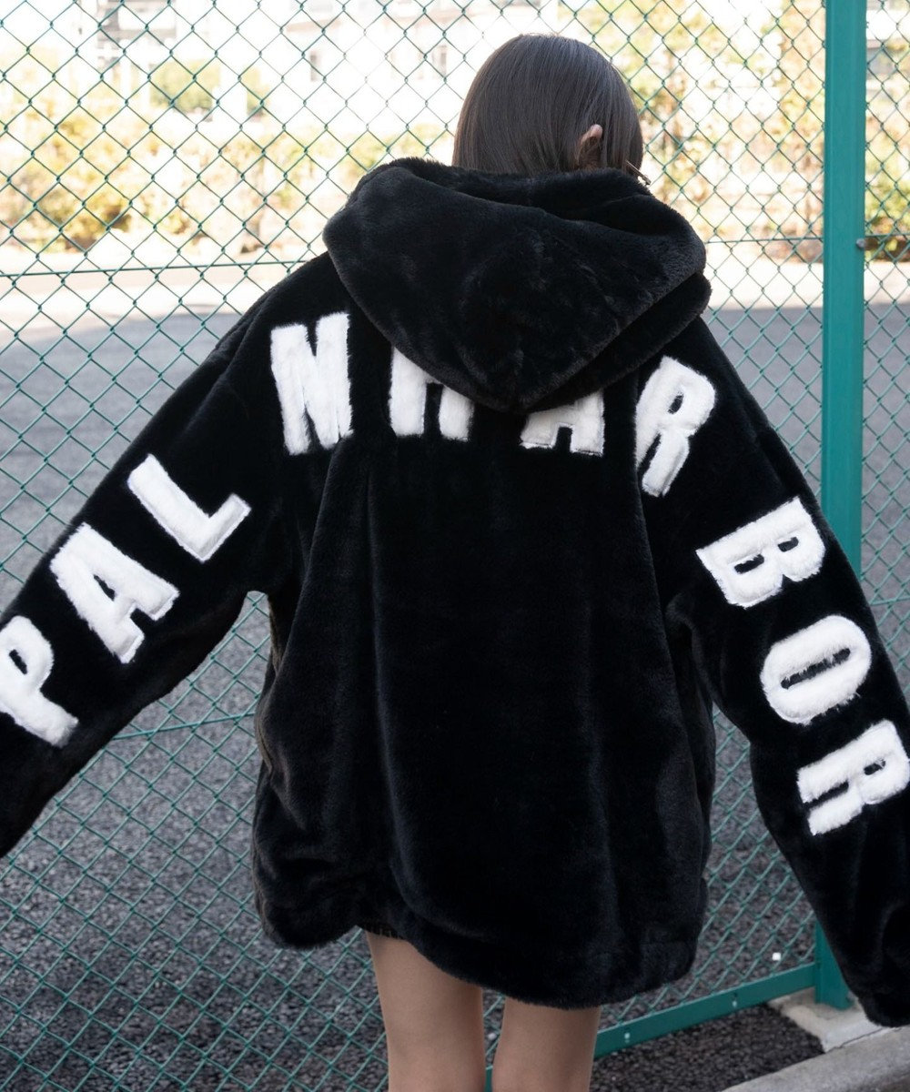 WEGO 【ユニセックス着用ITEM/MLサイズ展開】エコファーグラフィックブルゾン 