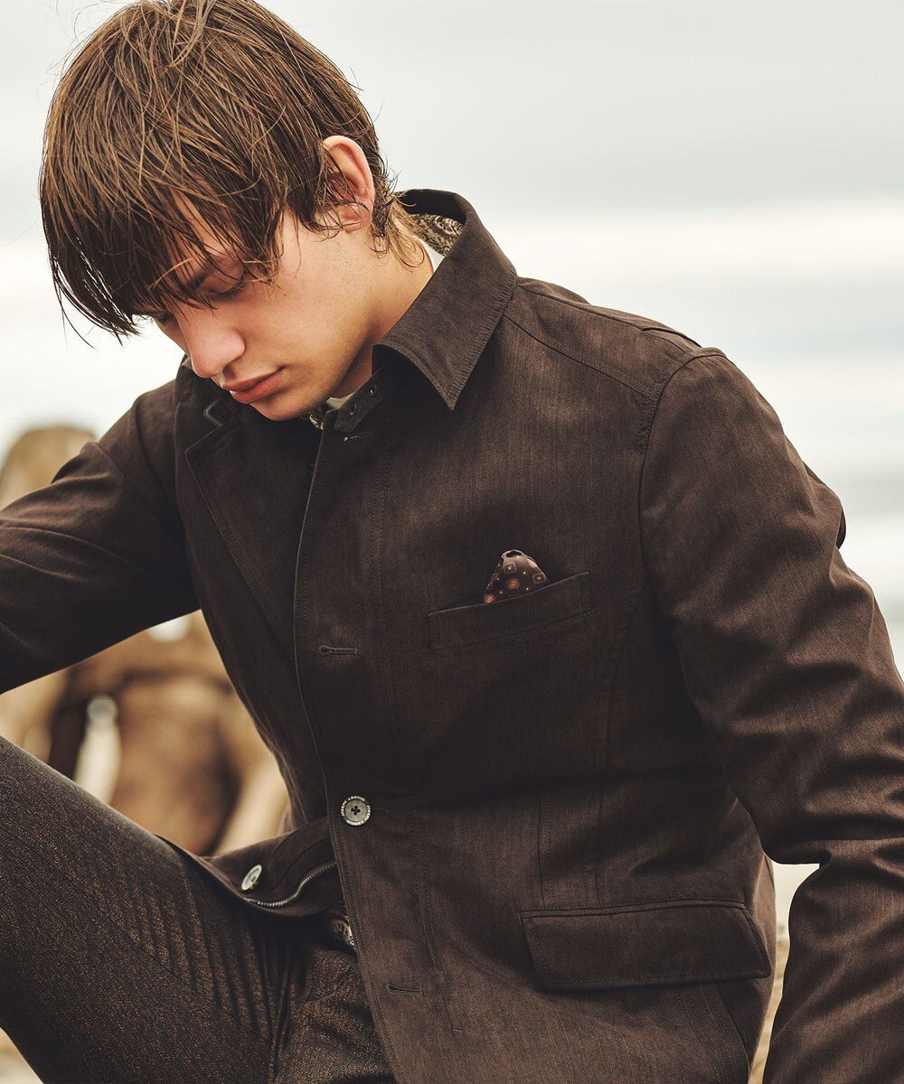 JOSEPH ABBOUD 【軽量/スウェードタッチ】ライトスウェードジャケット 