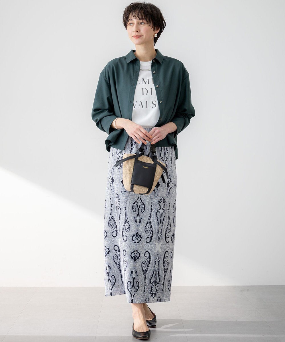 23区 【SLOW/一部店舗限定】MVSコットン  ロゴTシャツ 