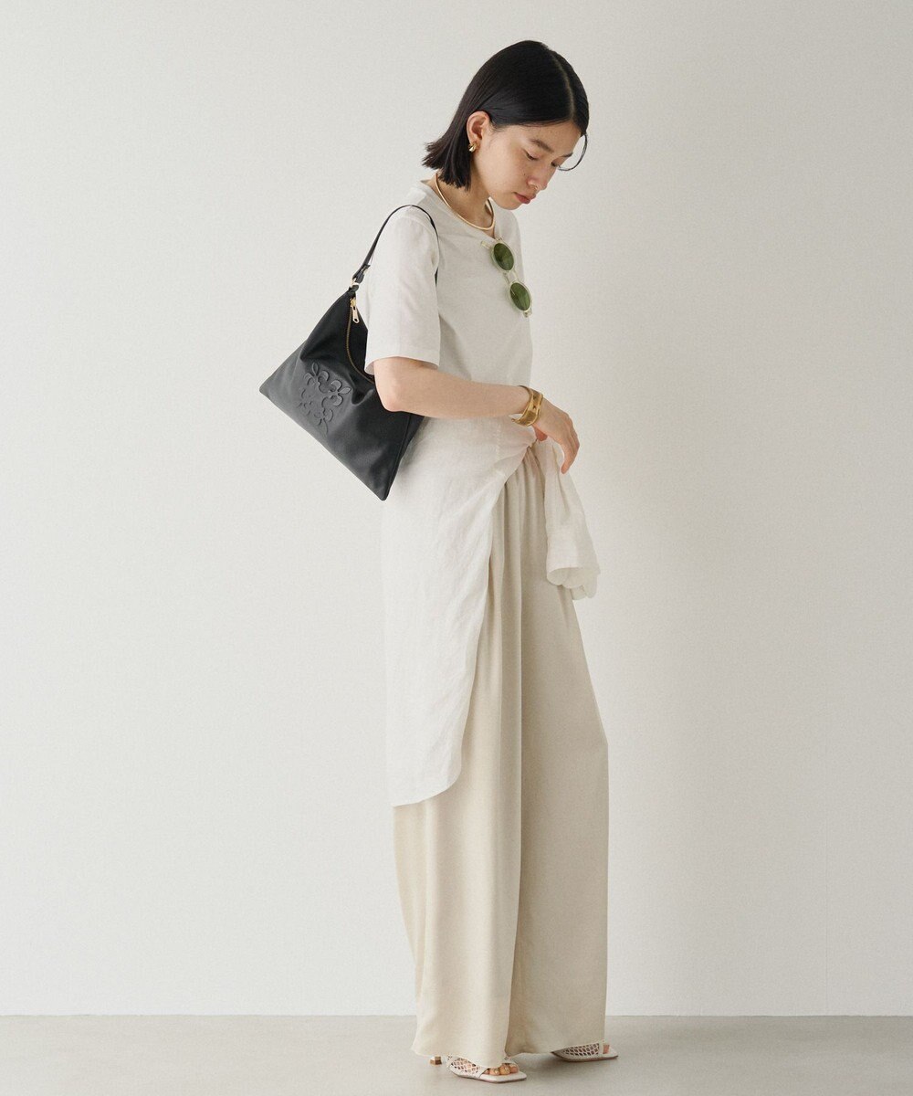 russet エンボスモノグラム ソフトレザーショルダーバッグ(CE-1547) 