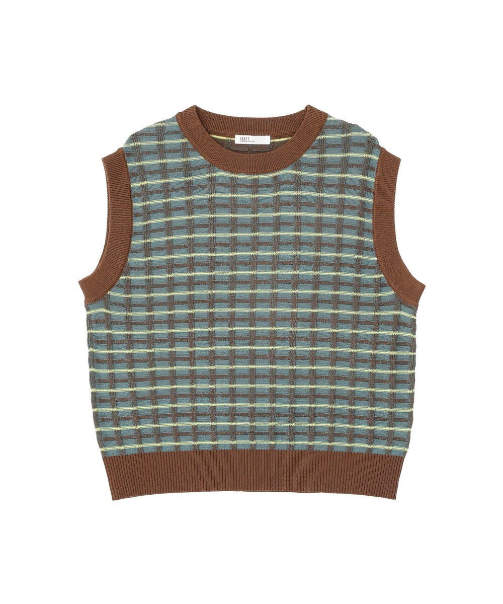 CRAFT STANDARD BOUTIQUE リンクスチェックニットベスト 