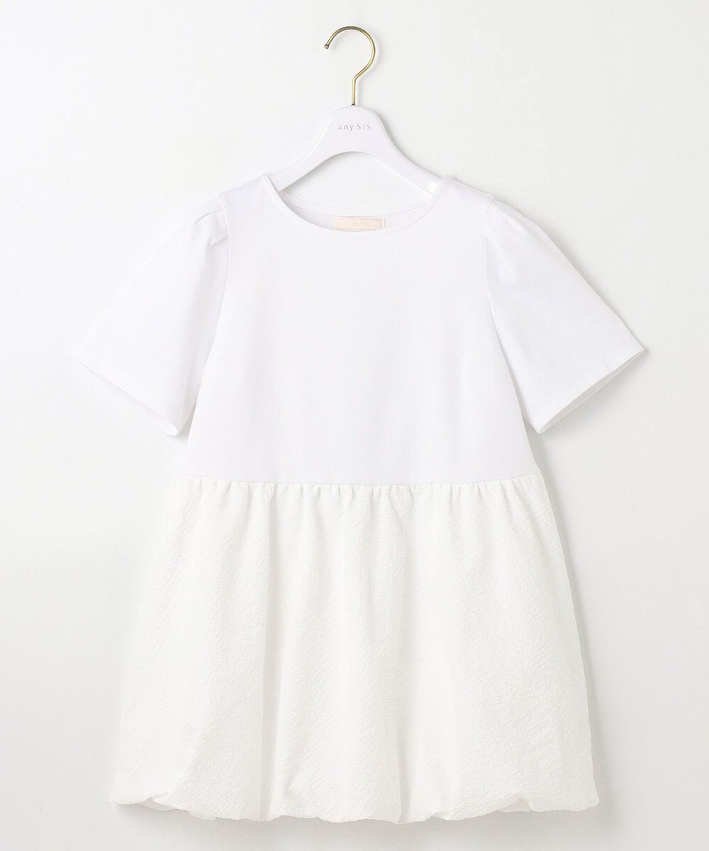 ANY SIS S 【洗える】コンビネーションペプラム チュニック 