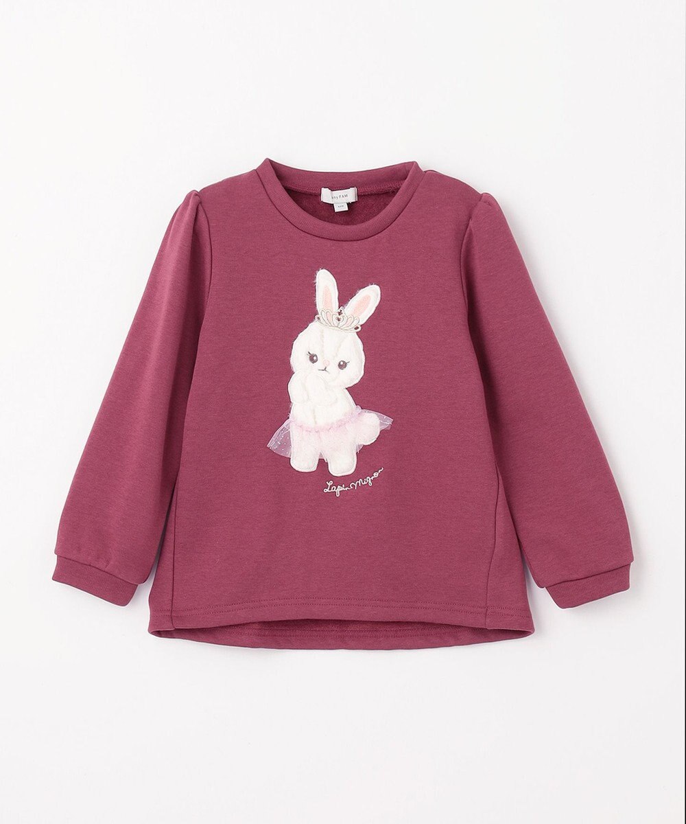 ANY KIDS 裏シャギー アップリケ トレーナー 