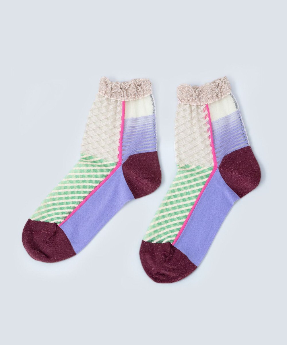 COQ しまうま シアーストライプソックス 