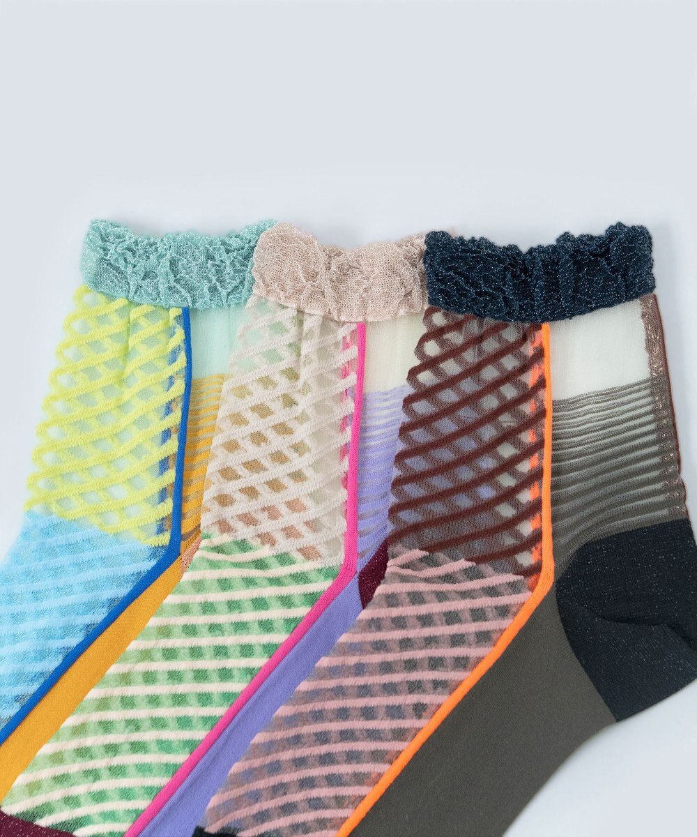 COQ しまうま シアーストライプソックス 