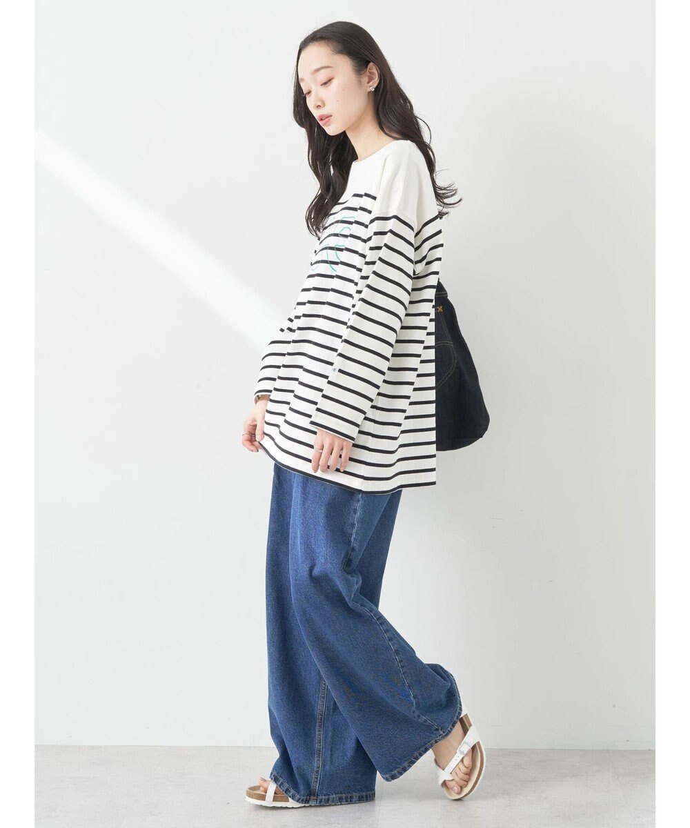 earth music&ecology Ｌｅｅ×ｅ．ｍ．ａ．ｅ　ＢＯＲＤＥＲ　Ｌ／Ｓ　ＴＥＥ 