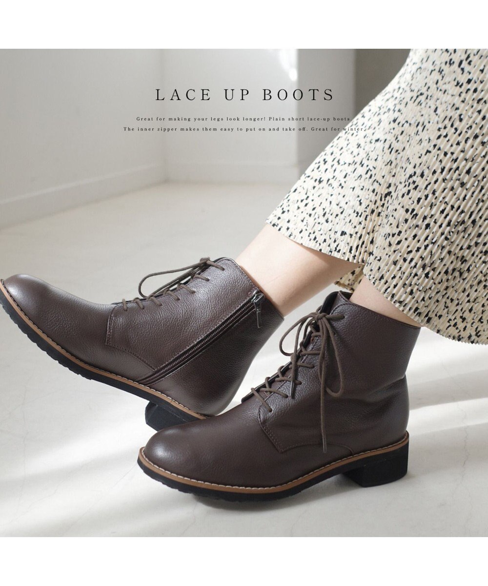 Pointer 本革レースアップブーツ 