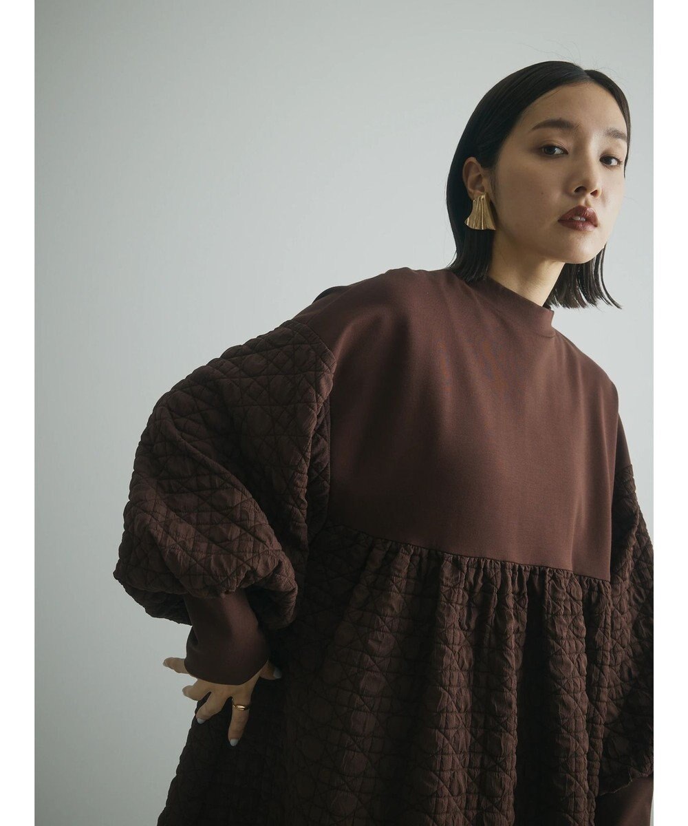 Green Parks armonia．異素材切替ワンピース 