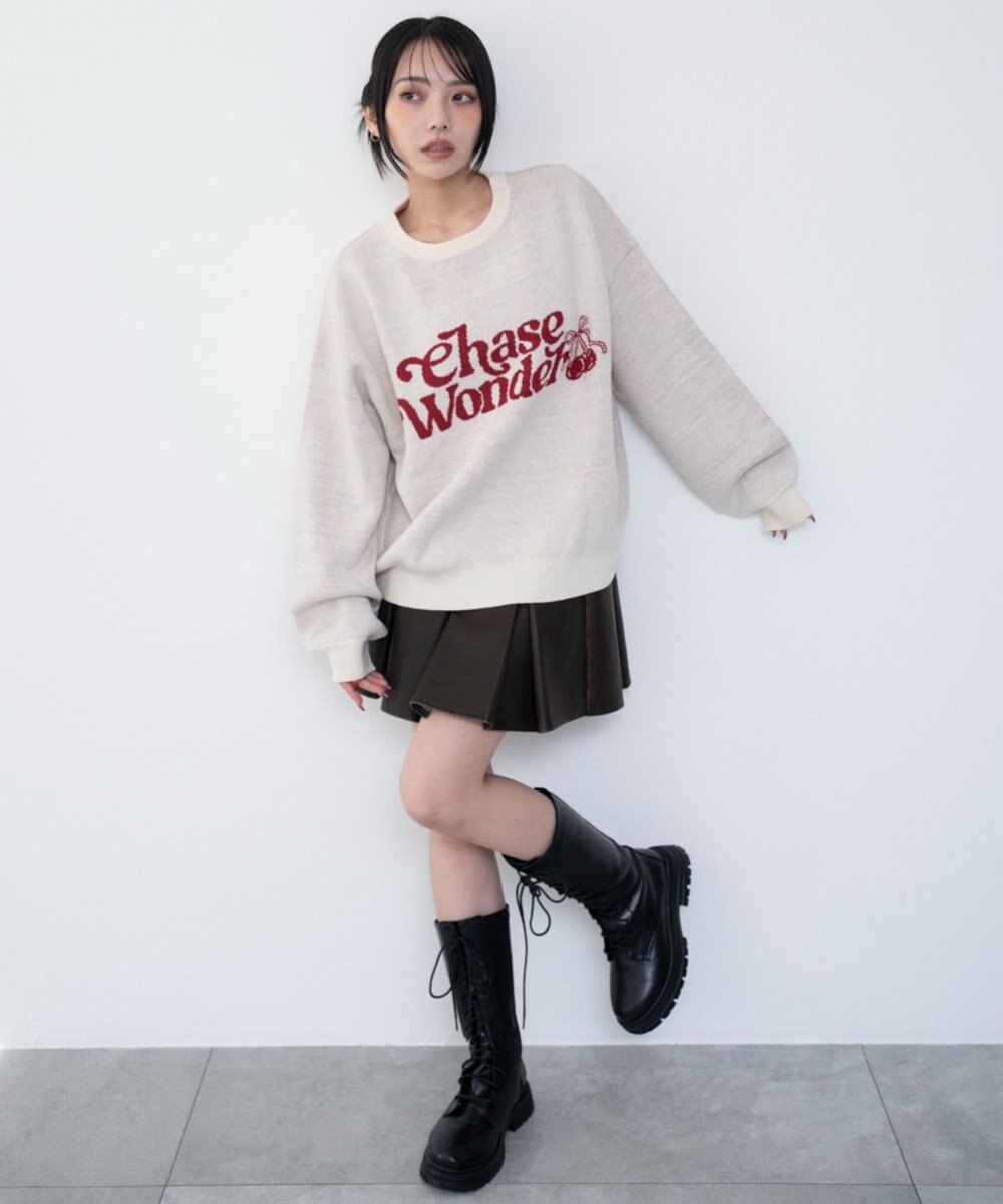 WEGO グラフィックニットプルオーバー 