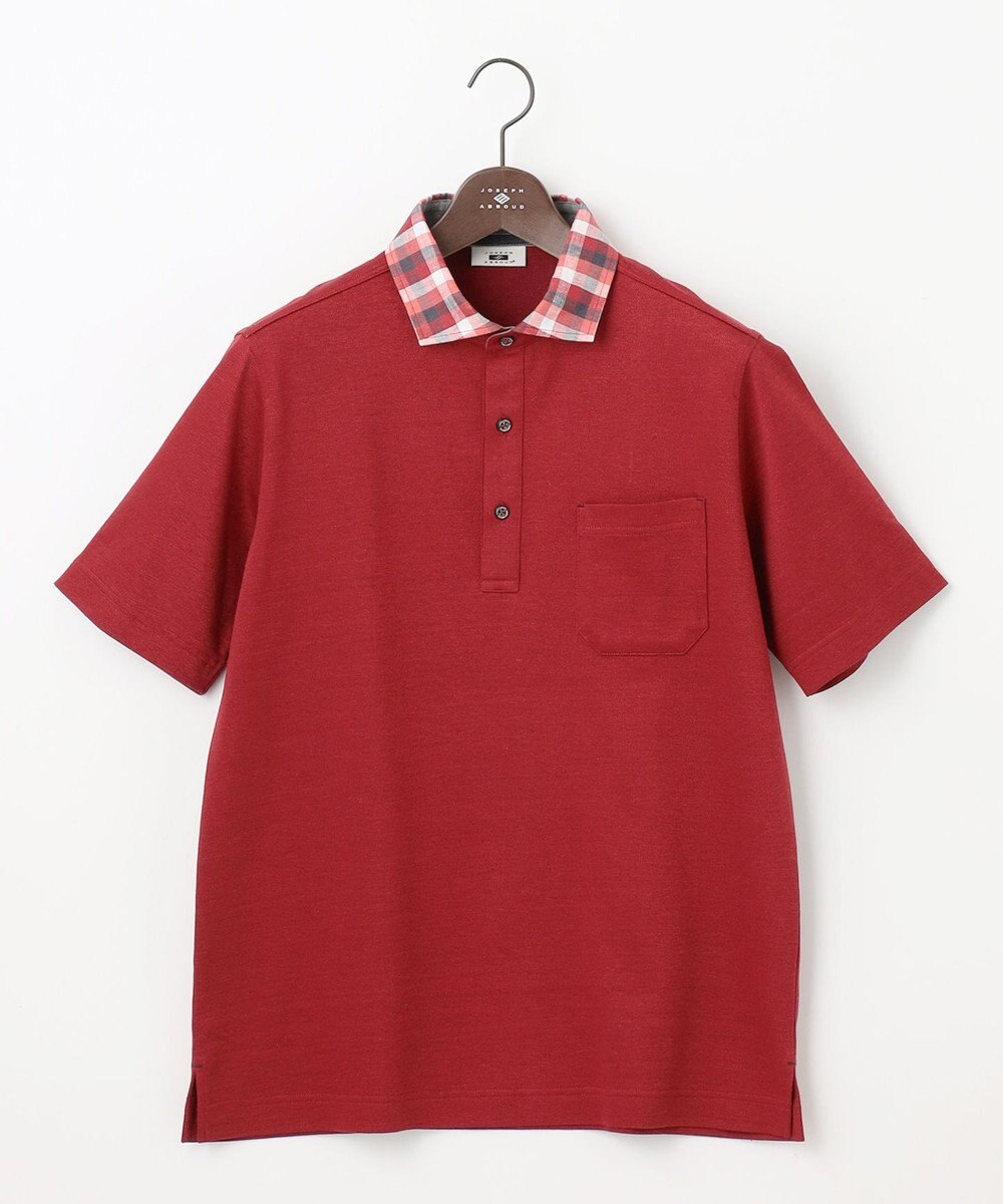 JOSEPH ABBOUD 【リネン素材/清涼感/吸水速乾】リネンハニカム 半袖 ポロシャツ 