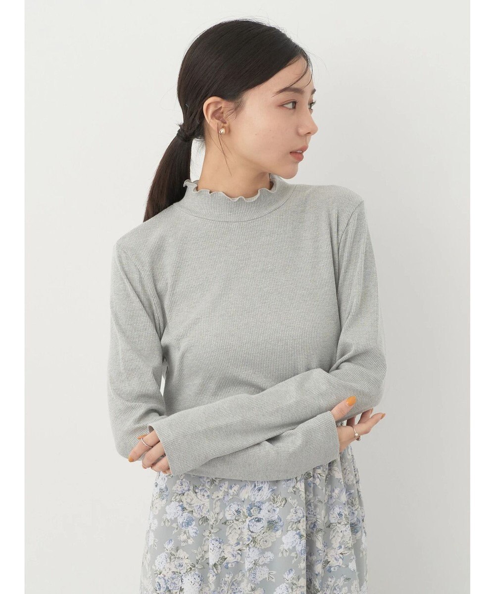 earth music&ecology ラメテレコハイネックプルオーバー 