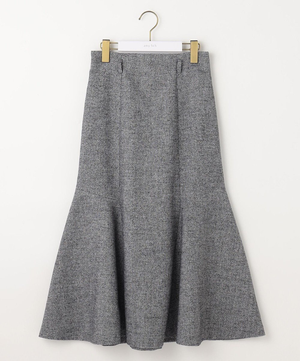ANY SIS 【洗える】ラメツイードナローフレア スカート 