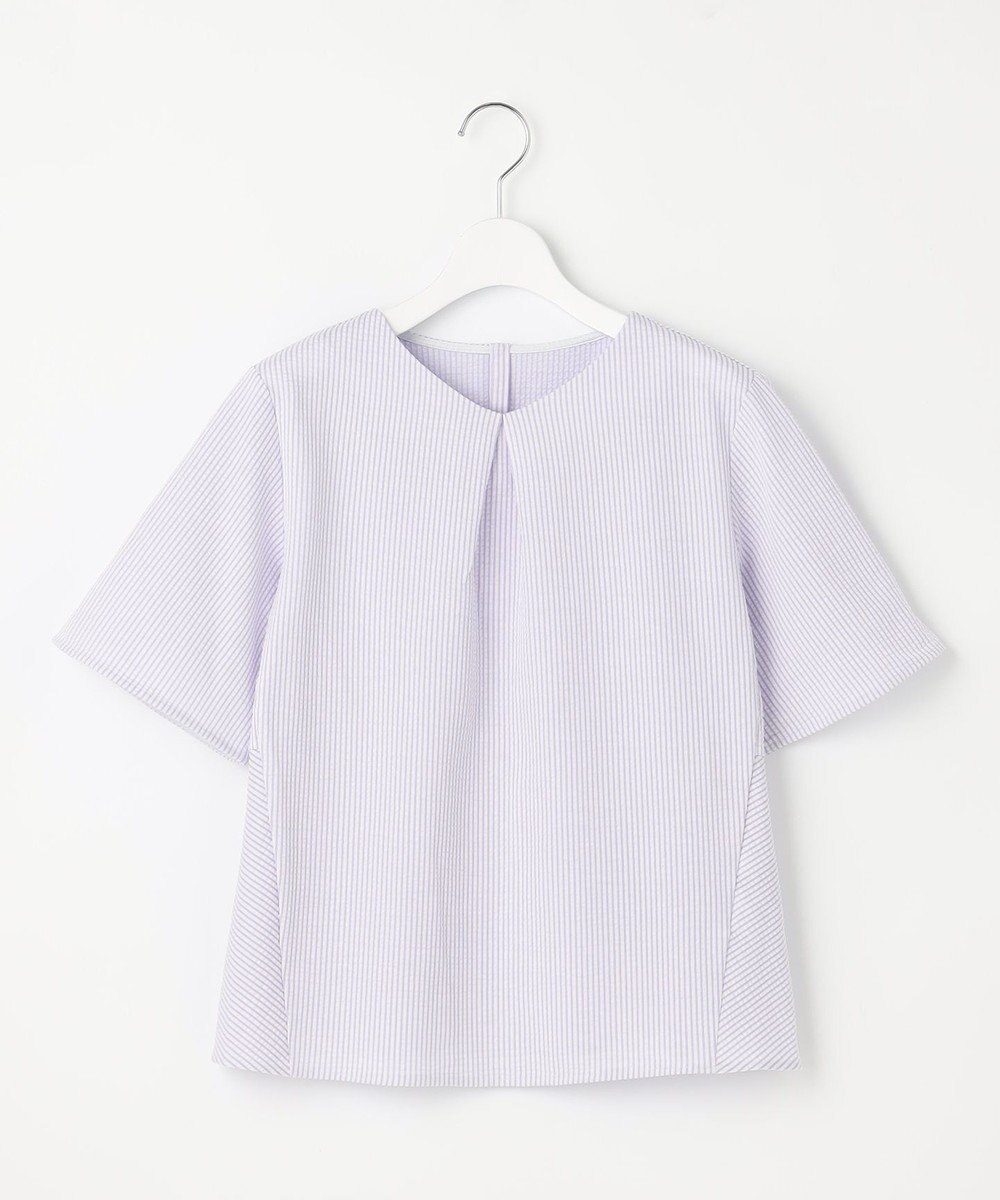 J.PRESS LADIES 【洗える・抗菌防臭・吸水速乾】サッカージャージー ペプラム カットソー 