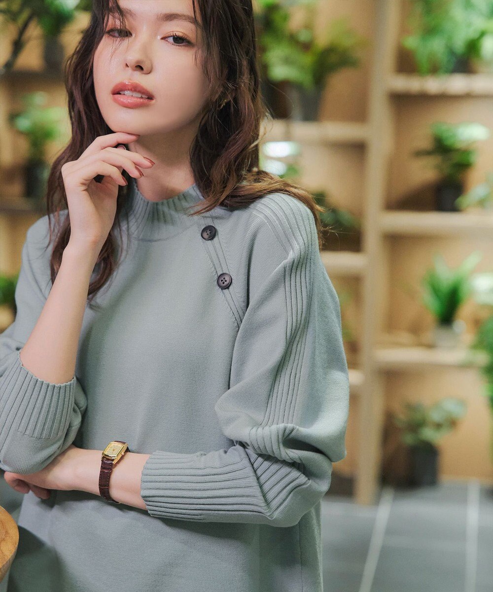 Tiaclasse 【安田美沙子さん着用・選べる2type・新色追加】ボタンニットチュニック 