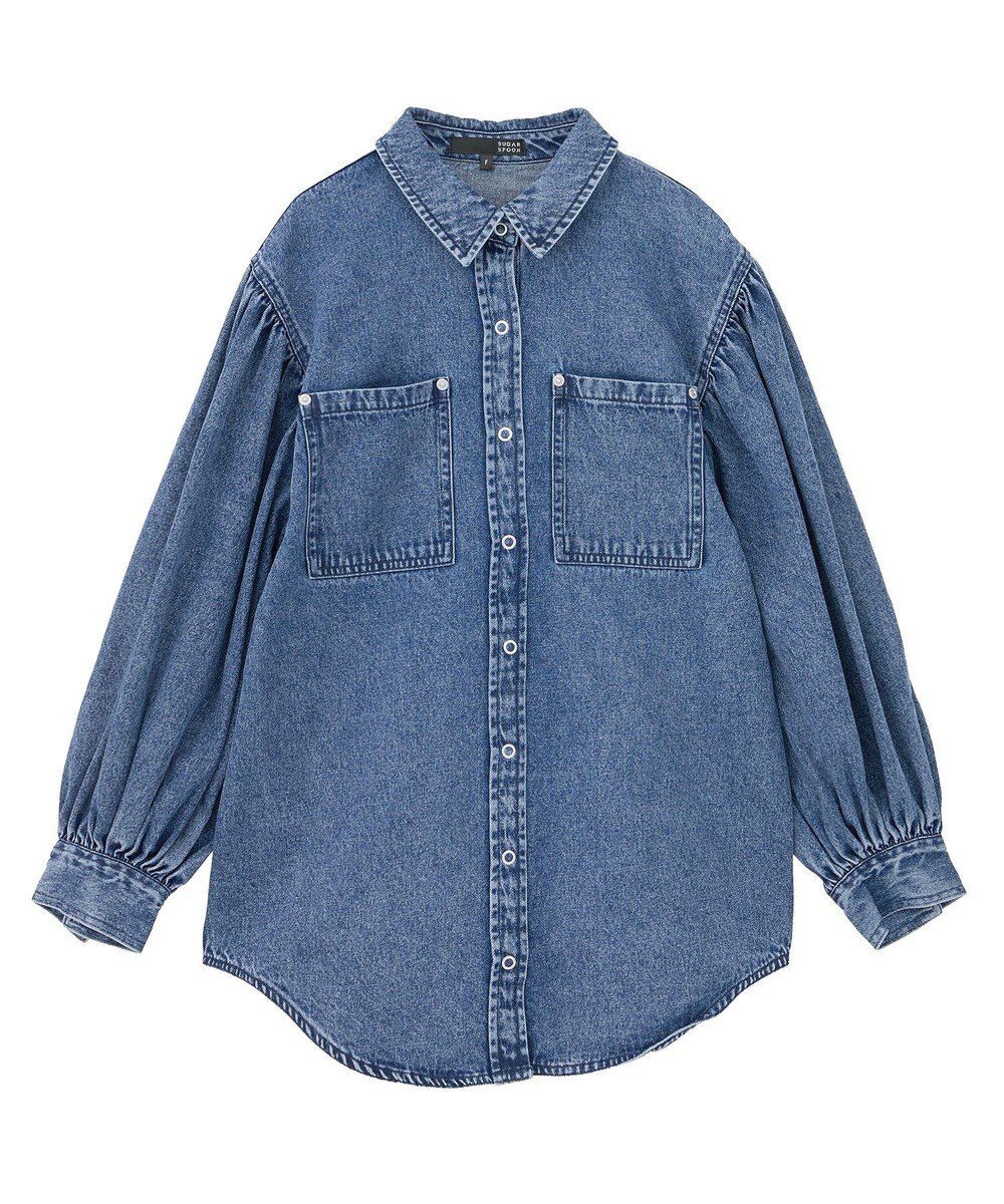 Green Parks ・ＳＵＧＡＲ　ＳＰＯＯＮ　ボリュームスリーブデニムシ 