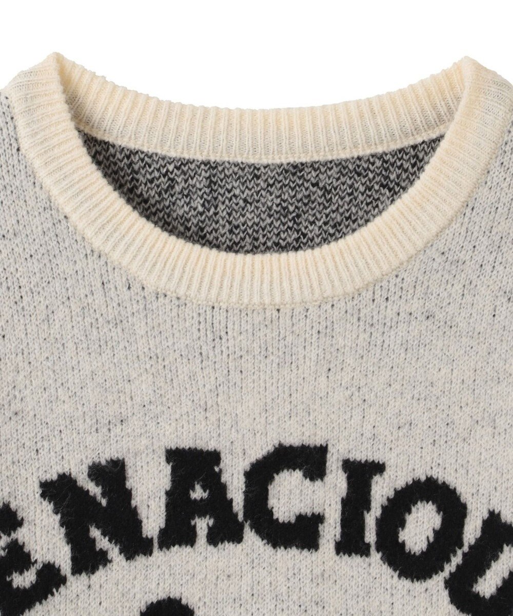 WEGO ファニーグラフィックフラッフィーニットプルオーバー 