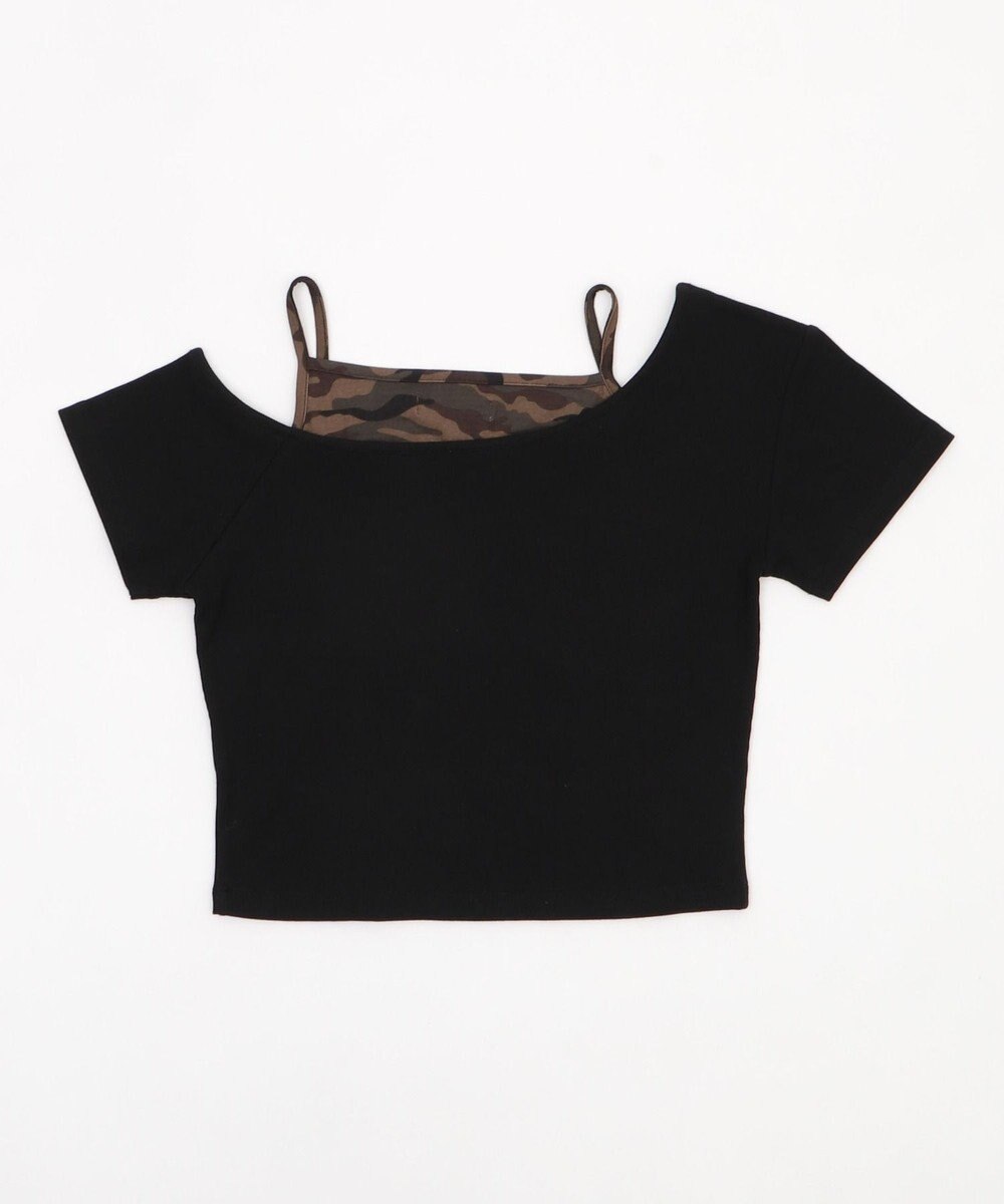 WEGO ドッキングオフショルデザインちびT 