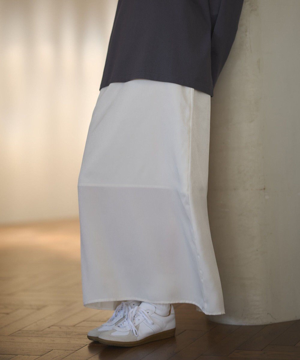 CRAFT STANDARD BOUTIQUE ダルサテンIラインスカート 
