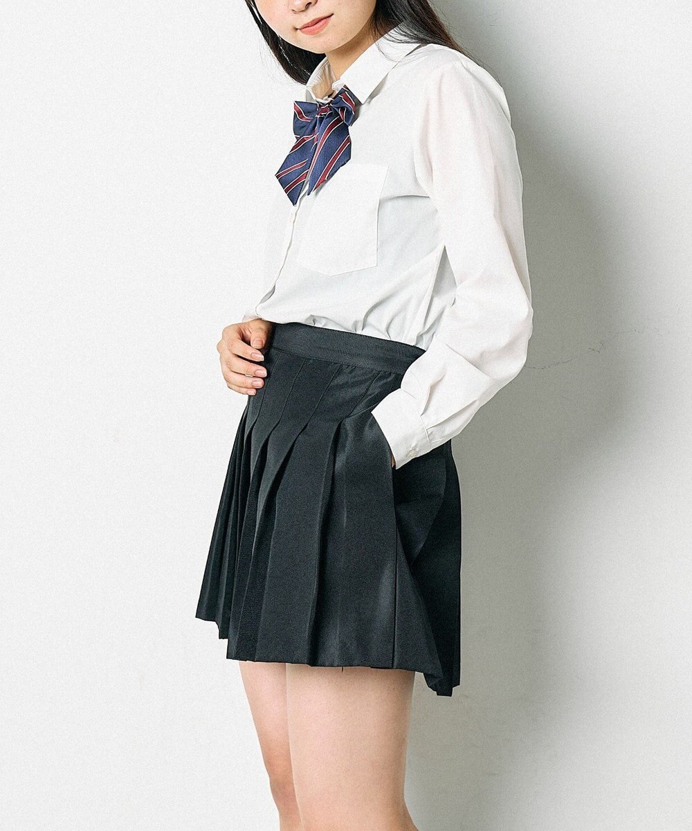 WEGO 【SCHOOLITEM】ポケット付き無地プリーツスカート 