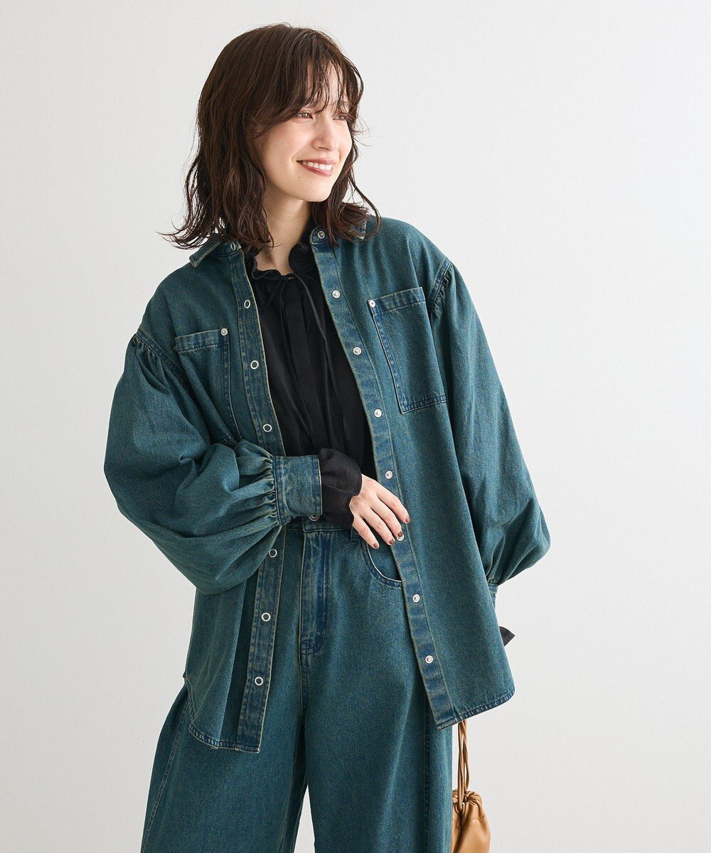 Green Parks ・ＳＵＧＡＲ　ＳＰＯＯＮ　ボリュームスリーブデニムシ 