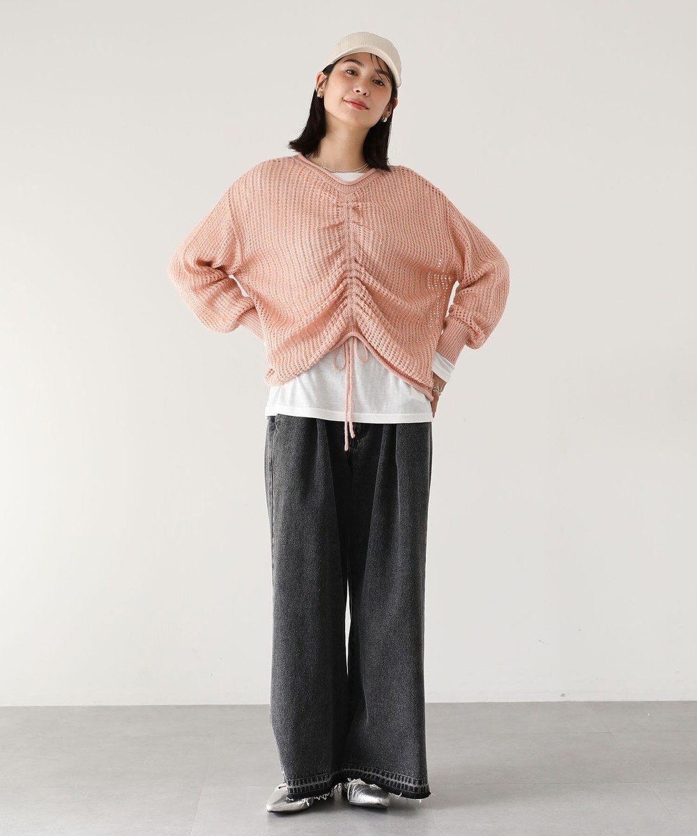 Green Parks タックワイドデニムパンツ 