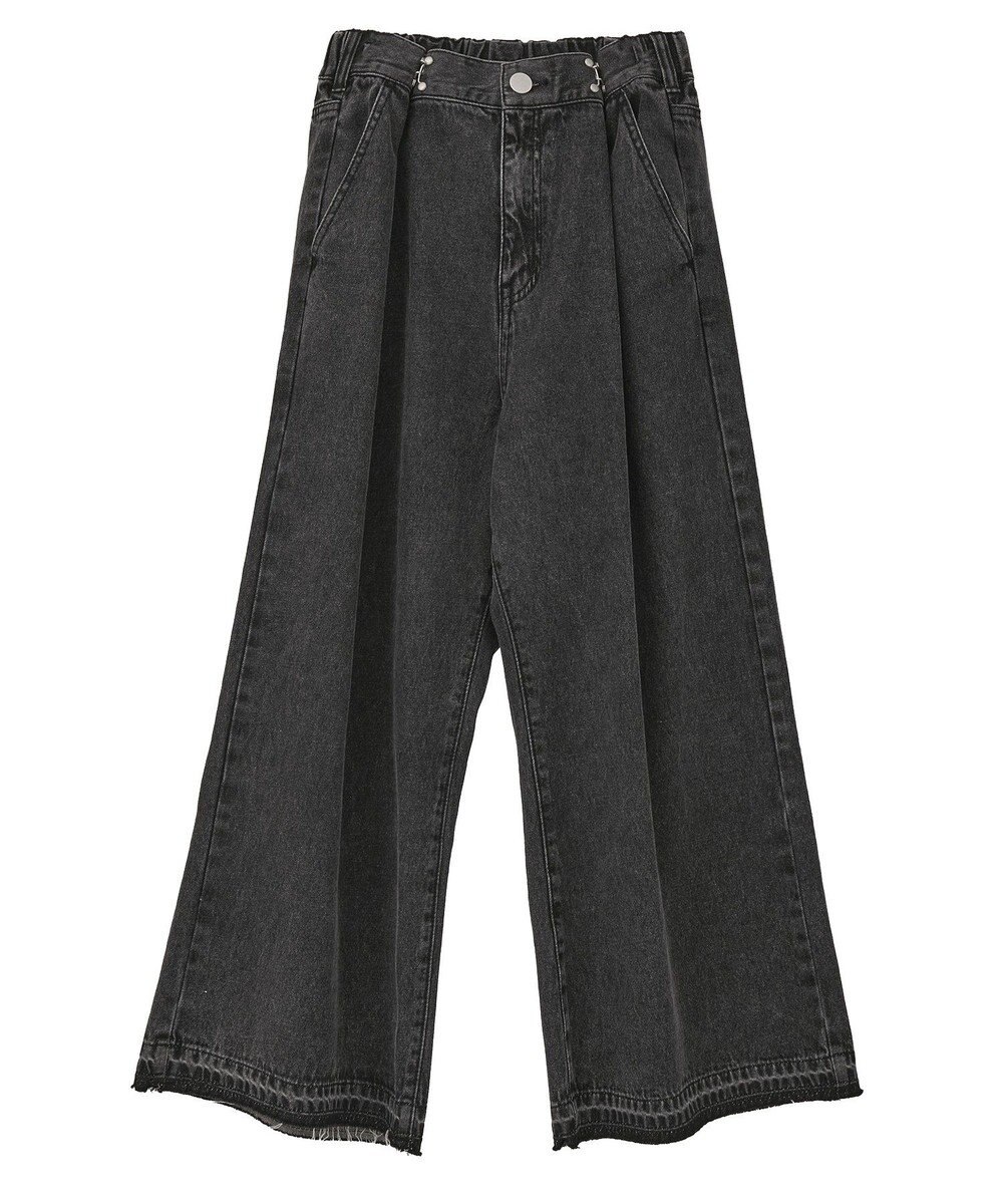 Green Parks タックワイドデニムパンツ 