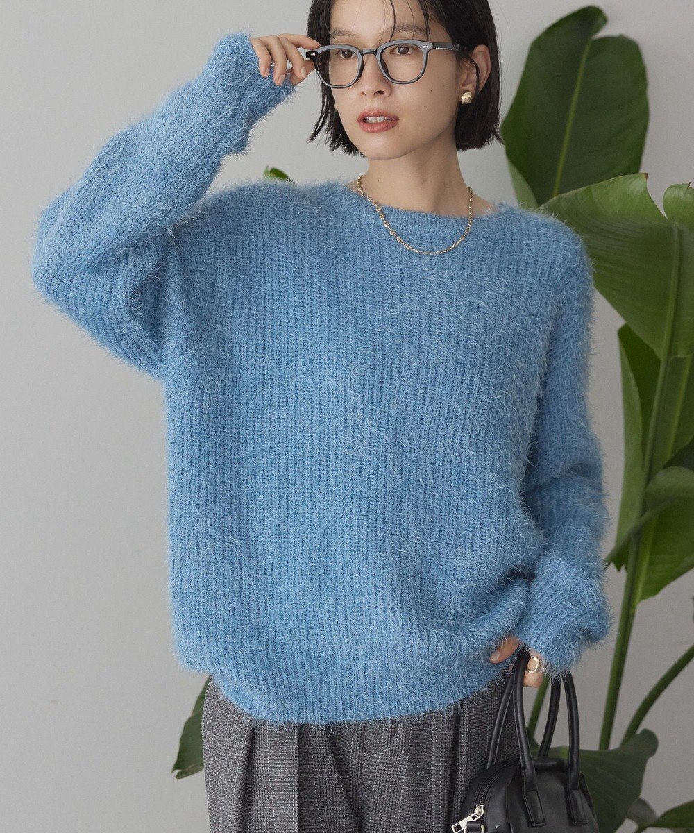 AMERICAN HOLIC 【WEB限定】フェザーゆるニットプルオーバー 