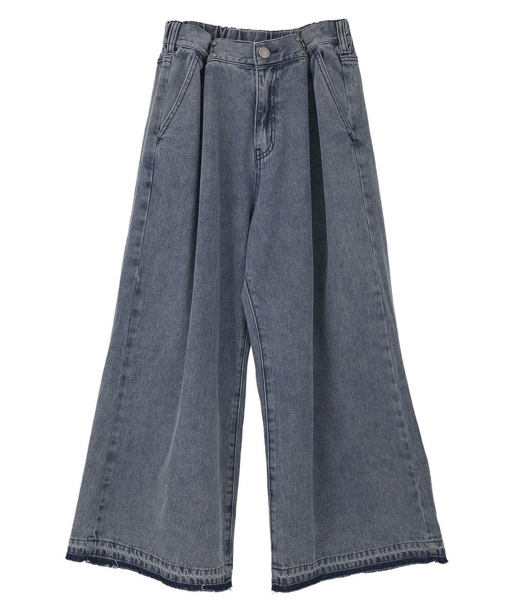 Green Parks タックワイドデニムパンツ 