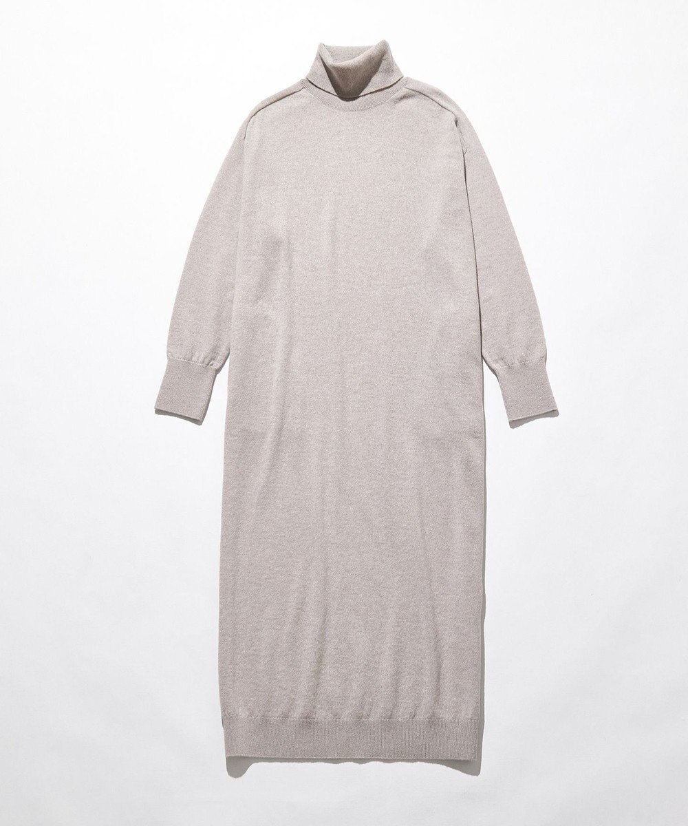 23区 S 【洗える】カシミヤブレンド タートルネック ニットワンピース 