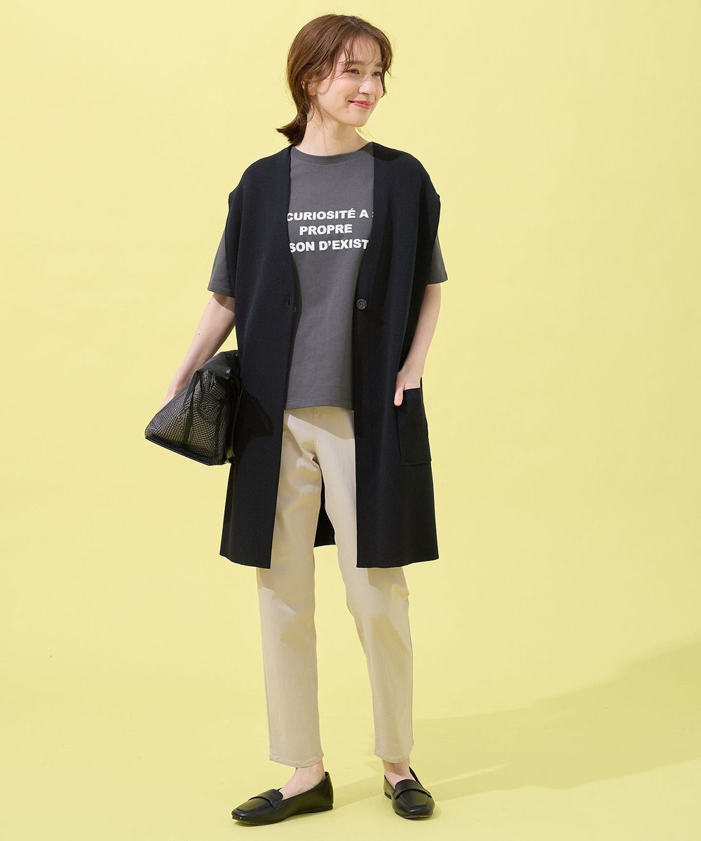 ANY L ロングニットジレ 